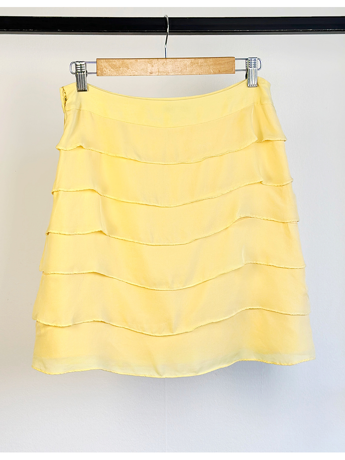 Falda de seda amarilla 3
