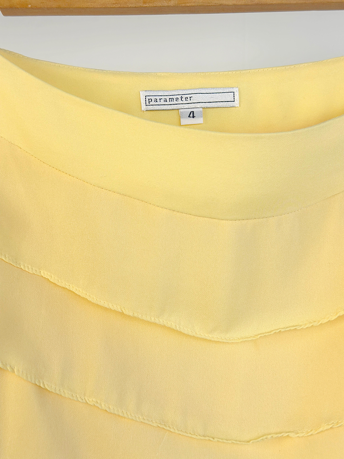 Falda de seda amarilla 4