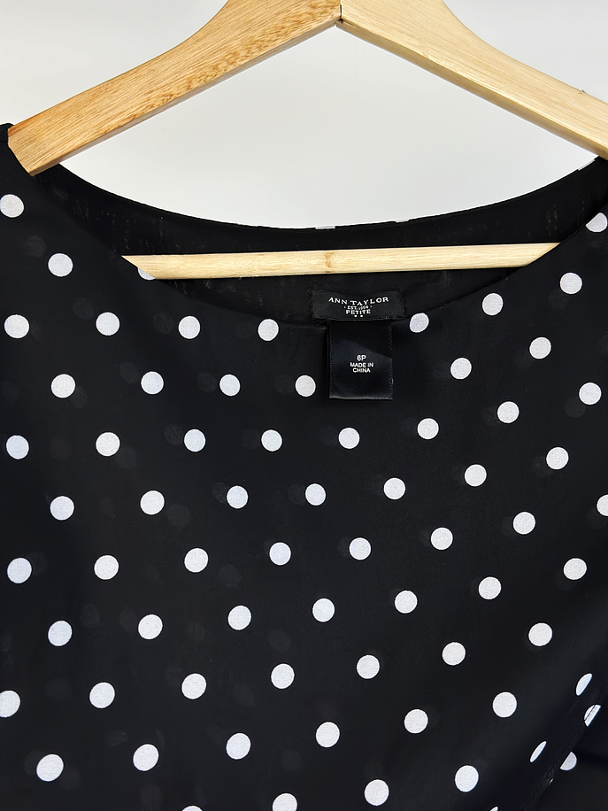 Vestido negro lunares 4