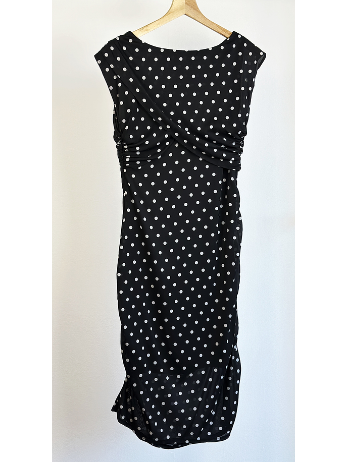 Vestido negro lunares 5