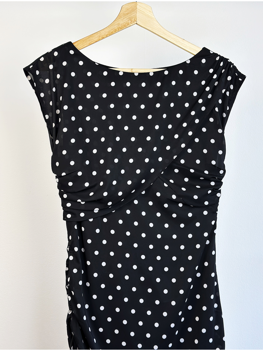 Vestido negro lunares 3