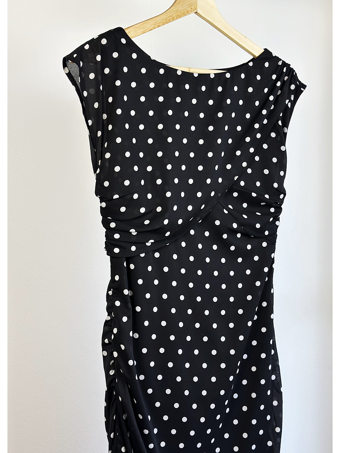 Vestido negro lunares 6