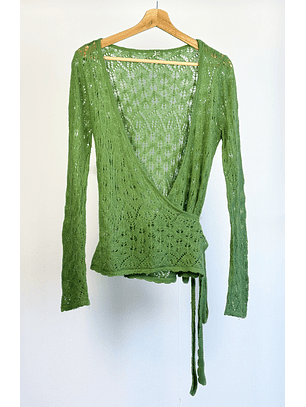 Chaleco verde cruzado