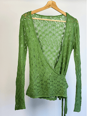 Chaleco verde cruzado