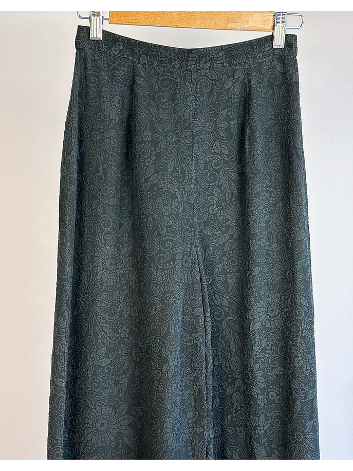 Pantalón turquesa de seda  3