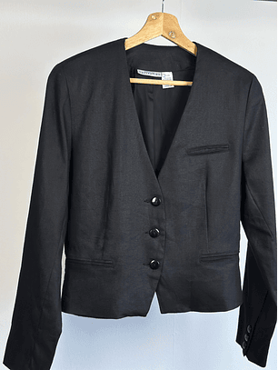 Blazer negro de lino