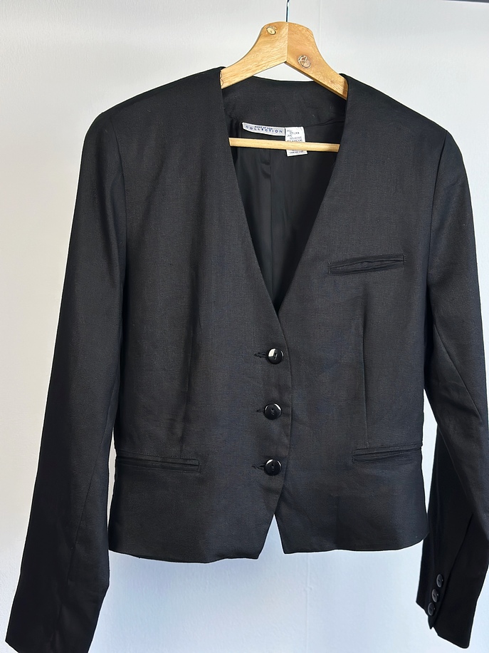 Blazer negro de lino 2