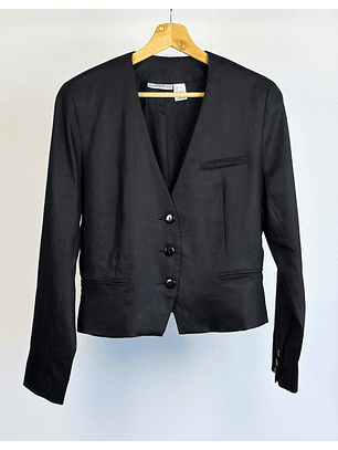 Blazer negro de lino