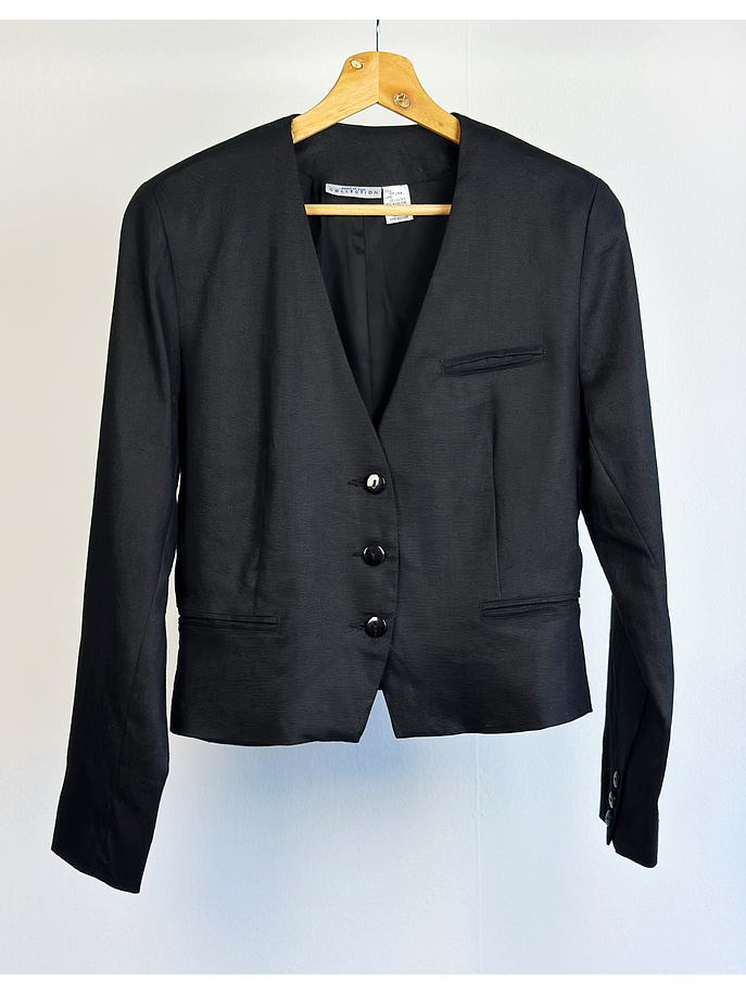 Blazer negro de lino 1