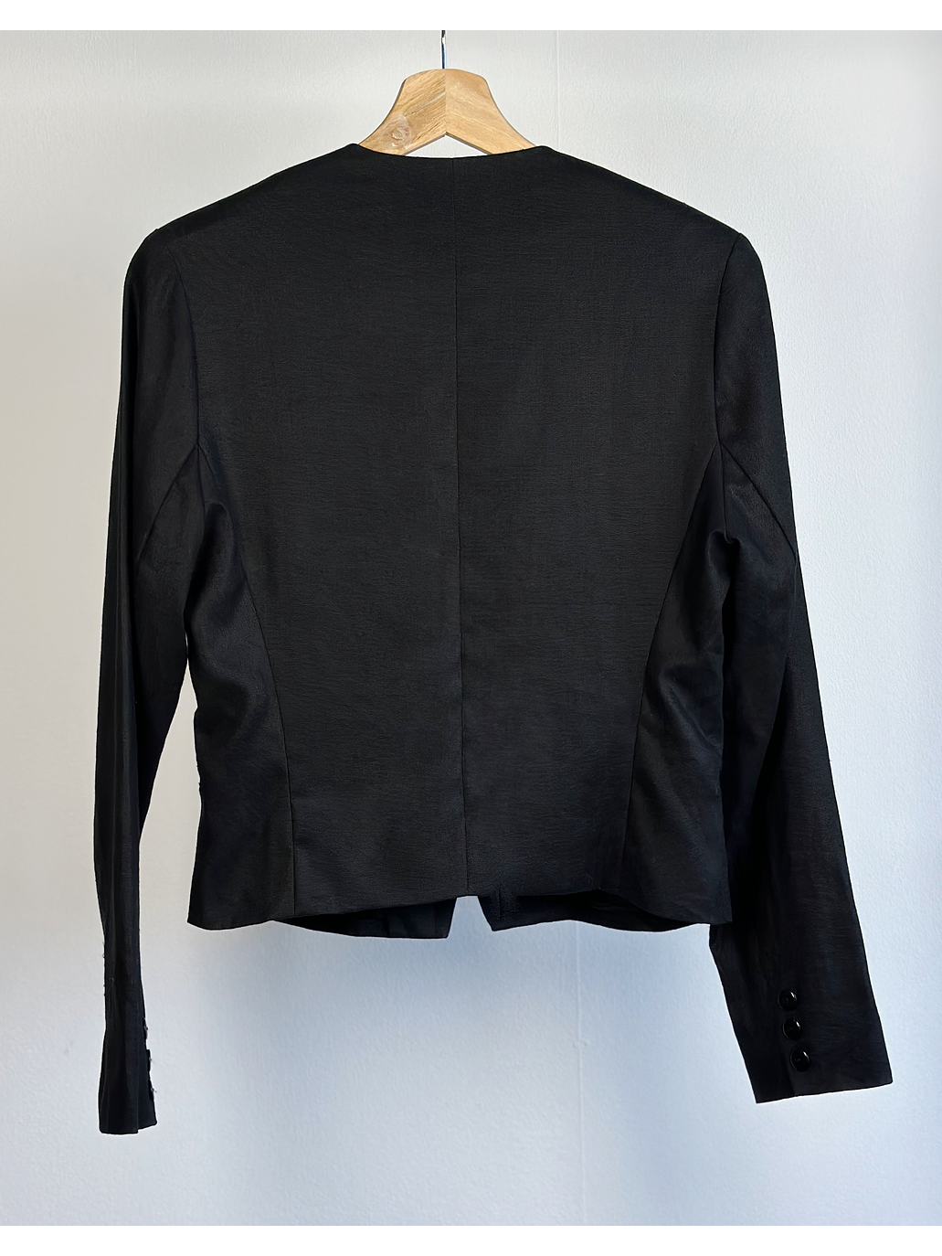 Blazer negro de lino 3