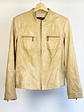 Chaqueta beige de cuero - Miniatura 1