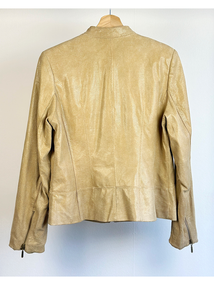 Chaqueta beige de cuero 3