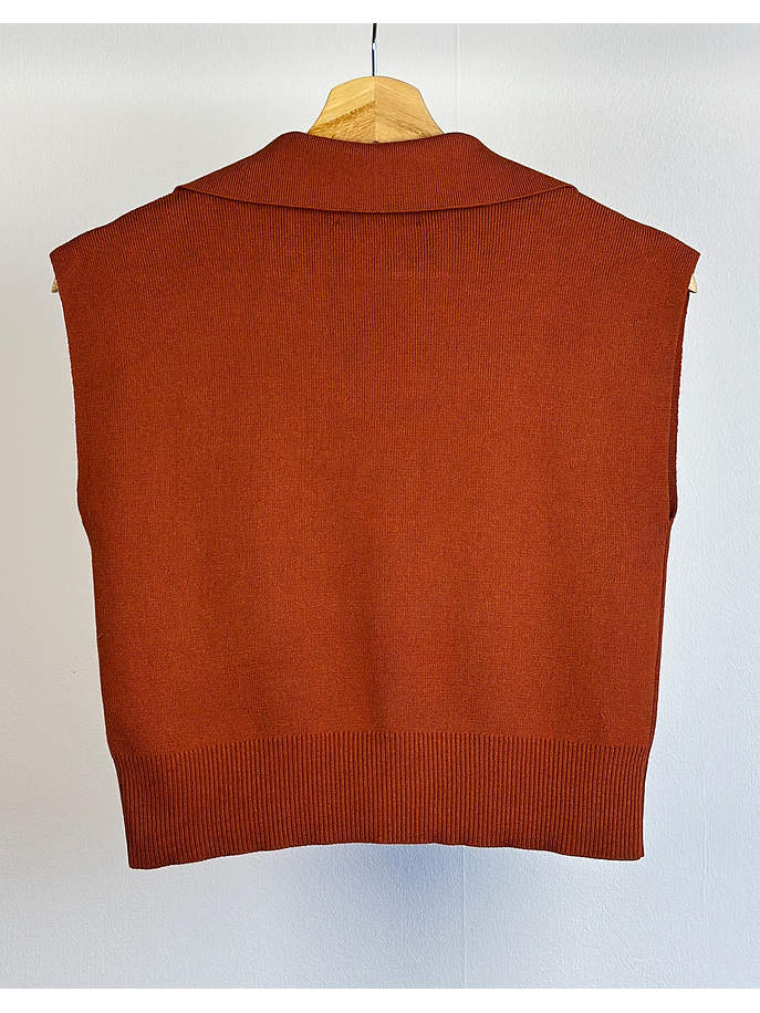 Top de punto terracota 4