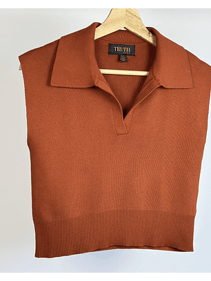 Top de punto terracota