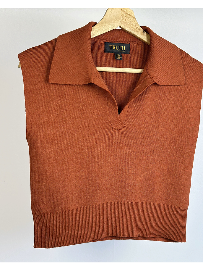 Top de punto terracota 2