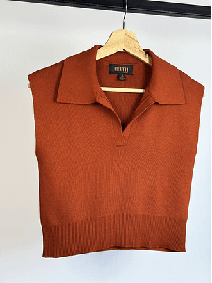 Top de punto terracota