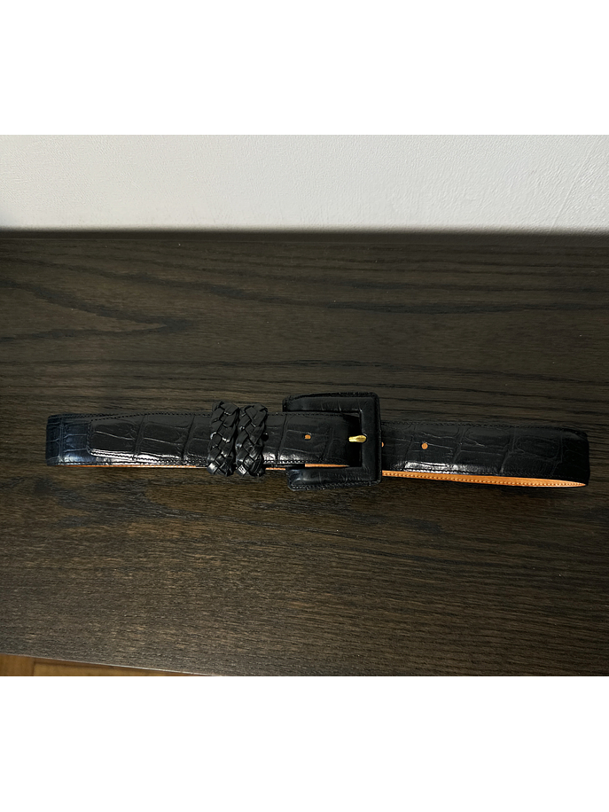 Cinturón de cuero negro 2