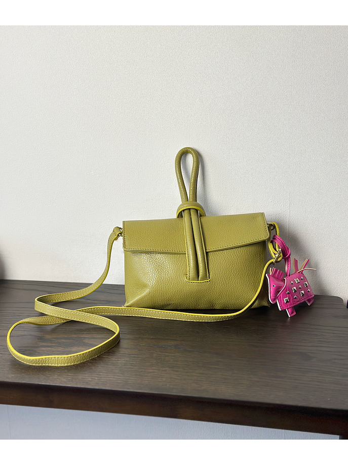 Cartera de cuero verde  5