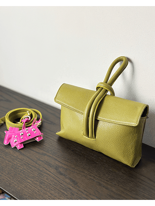 Cartera de cuero verde 