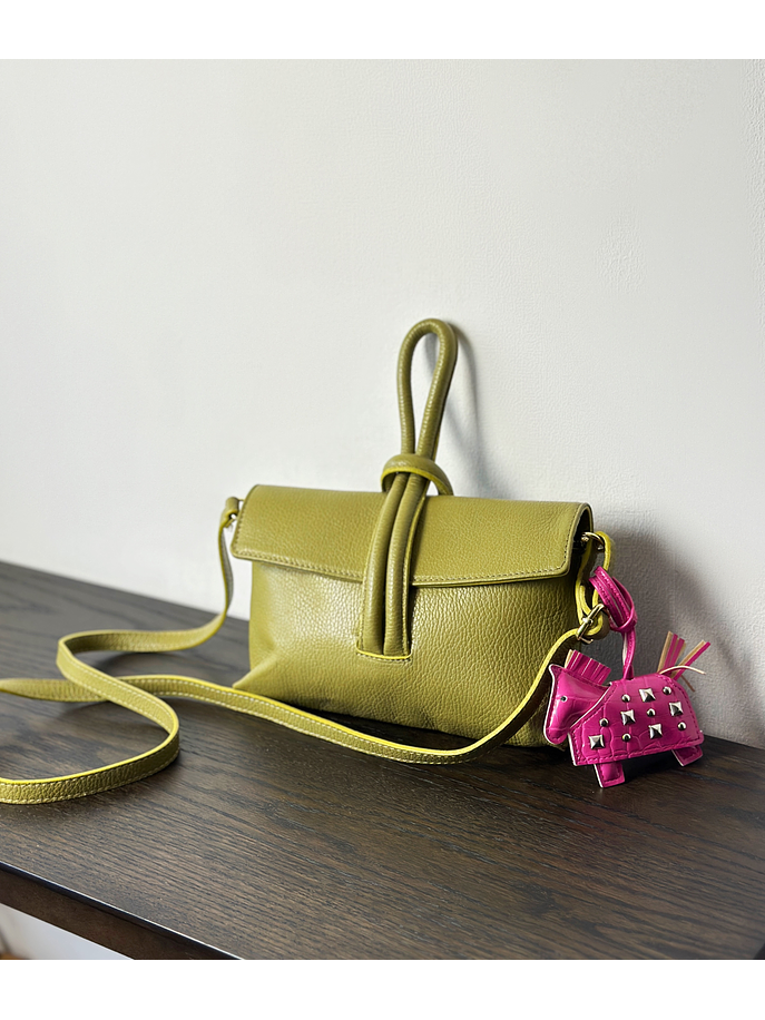 Cartera de cuero verde  3