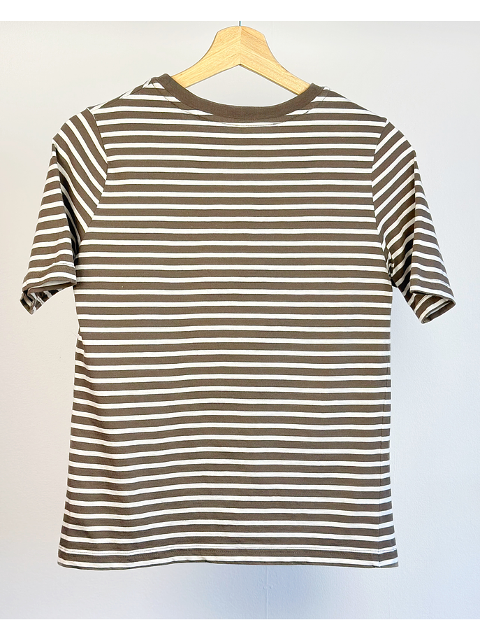 Polera rayada café 3