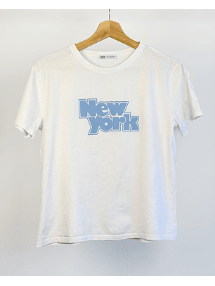 Polera blanca New York