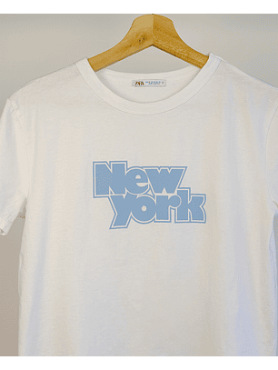 Polera blanca New York