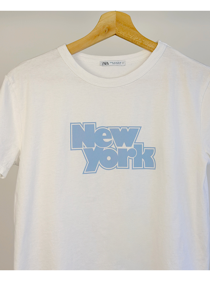 Polera blanca New York 2