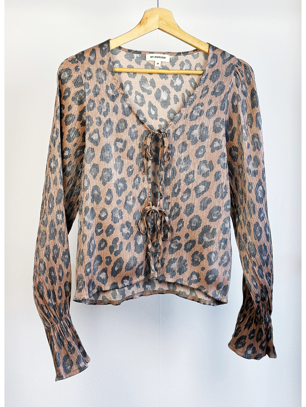 Camisa plisada animal print 1