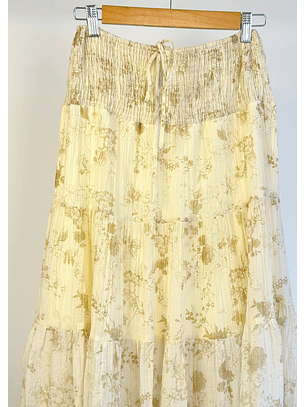 Falda larga floreada