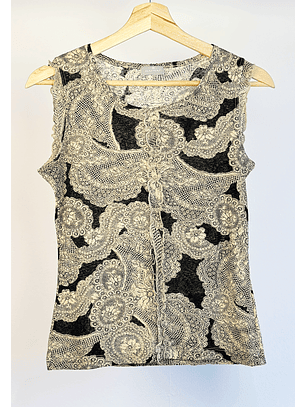 Top malla estampado