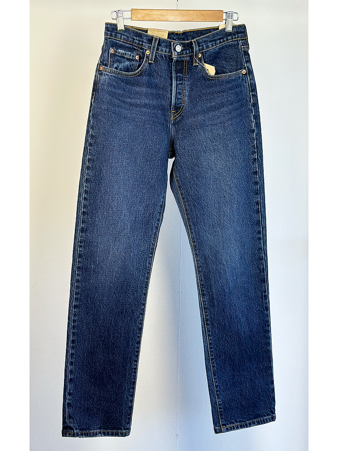 Jeans azul tiro alto 1