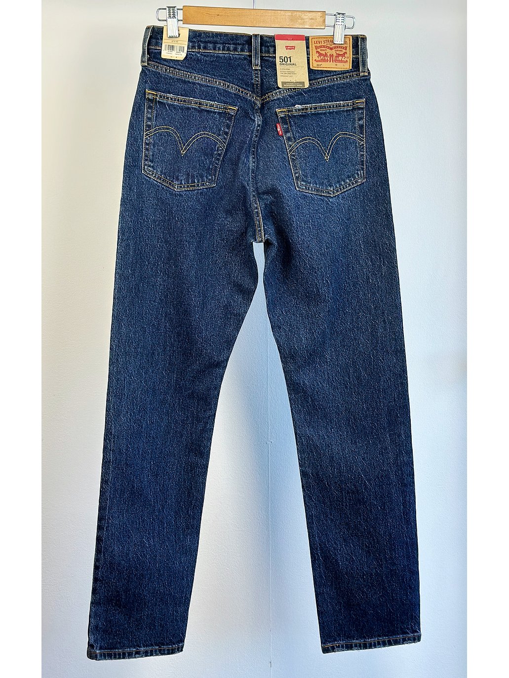 Jeans azul tiro alto 4