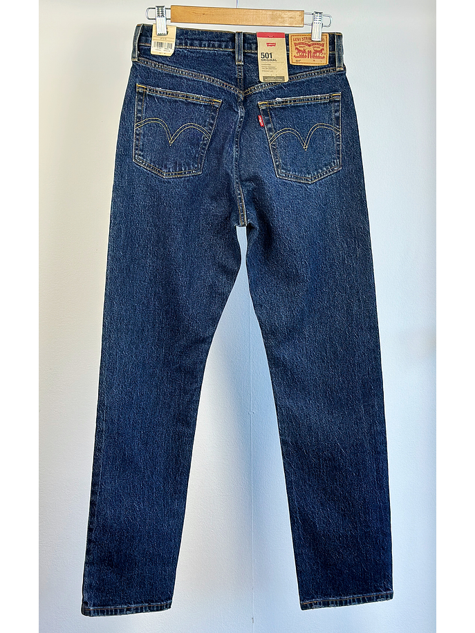 Jeans azul tiro alto 4