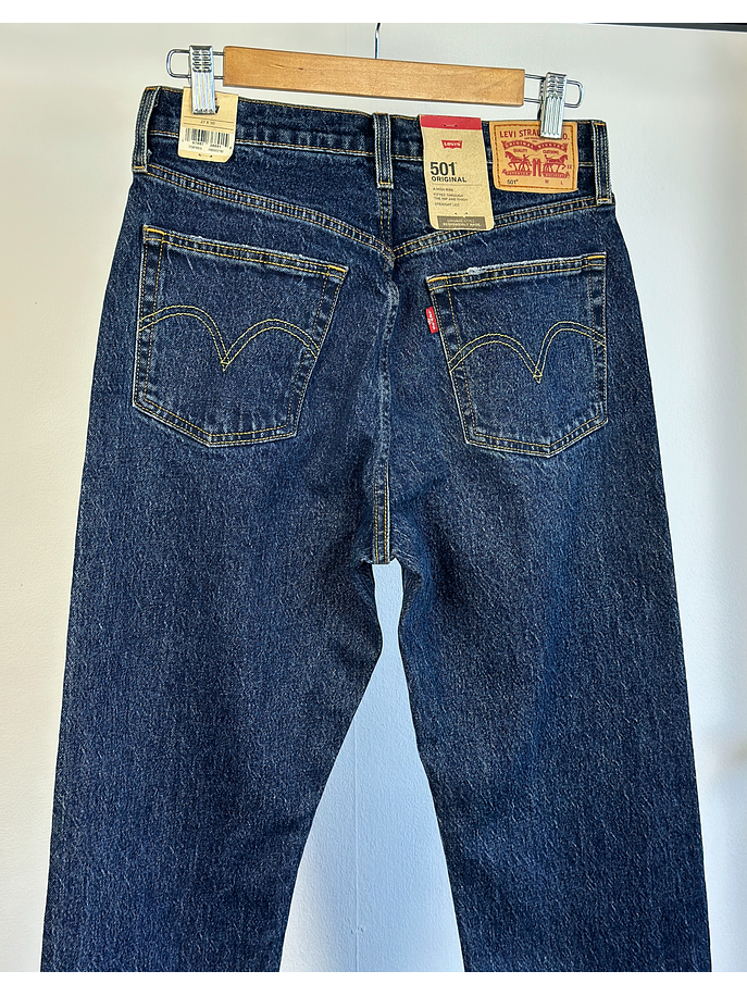 Jeans azul tiro alto 5