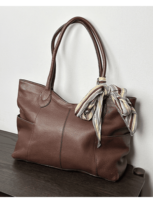 Bolso café de cuero