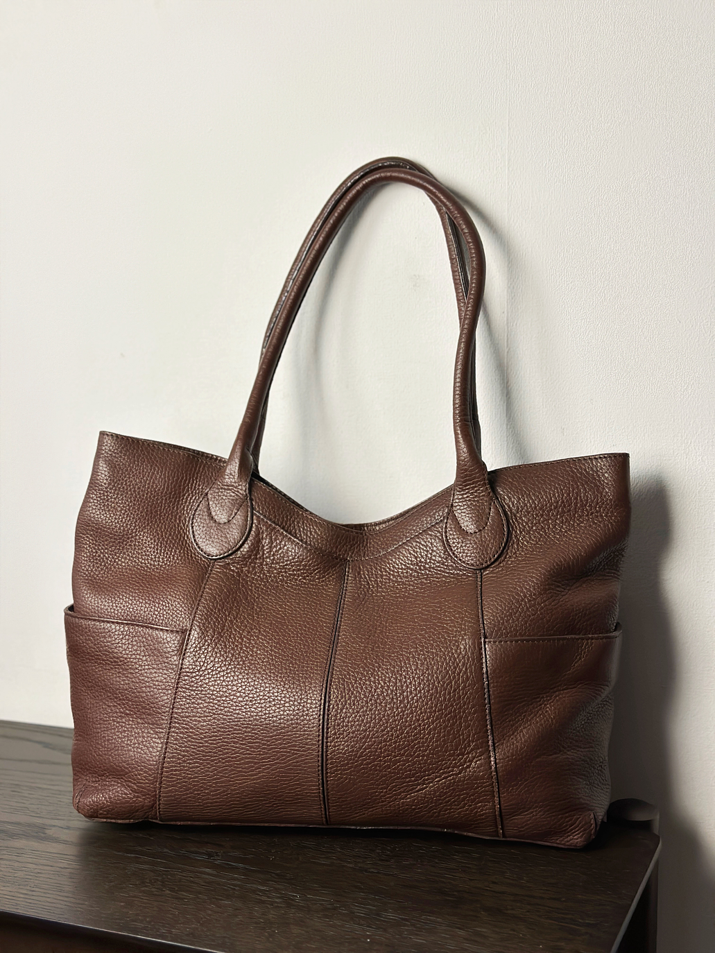 Bolso café de cuero 3