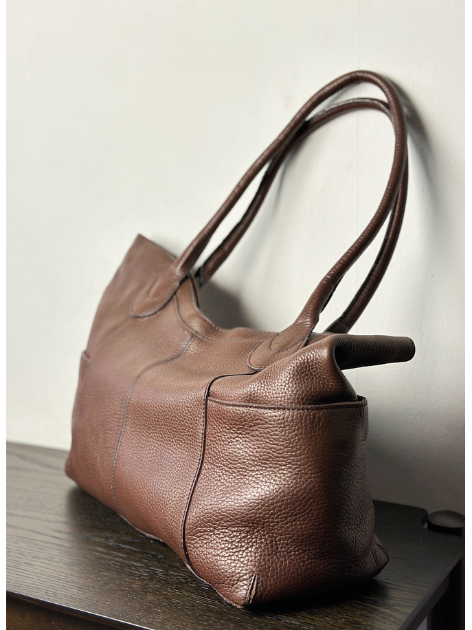 Bolso café de cuero 5