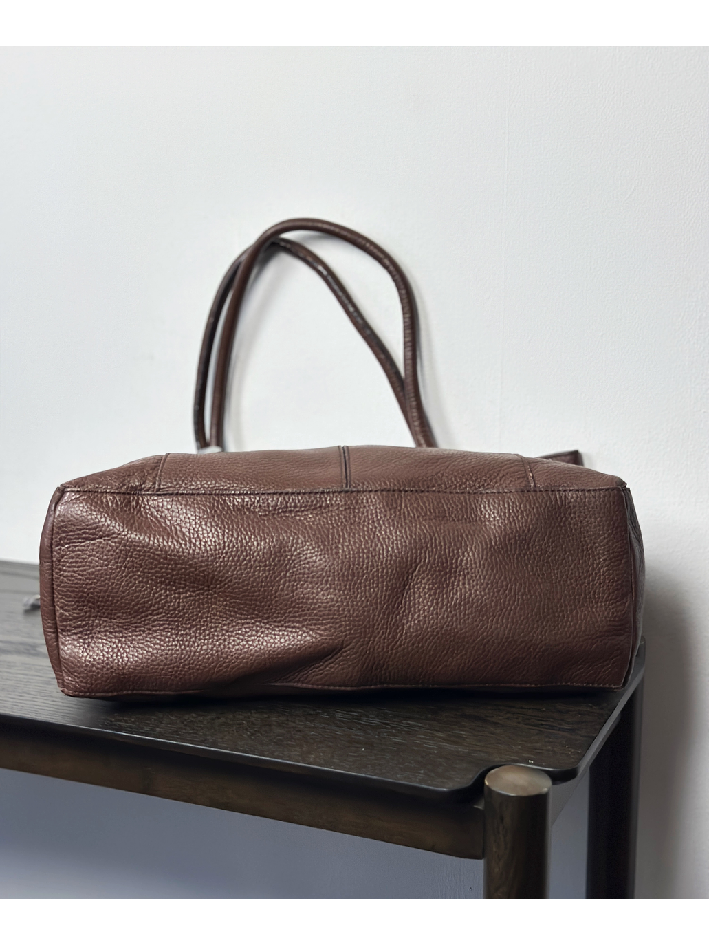 Bolso café de cuero 4