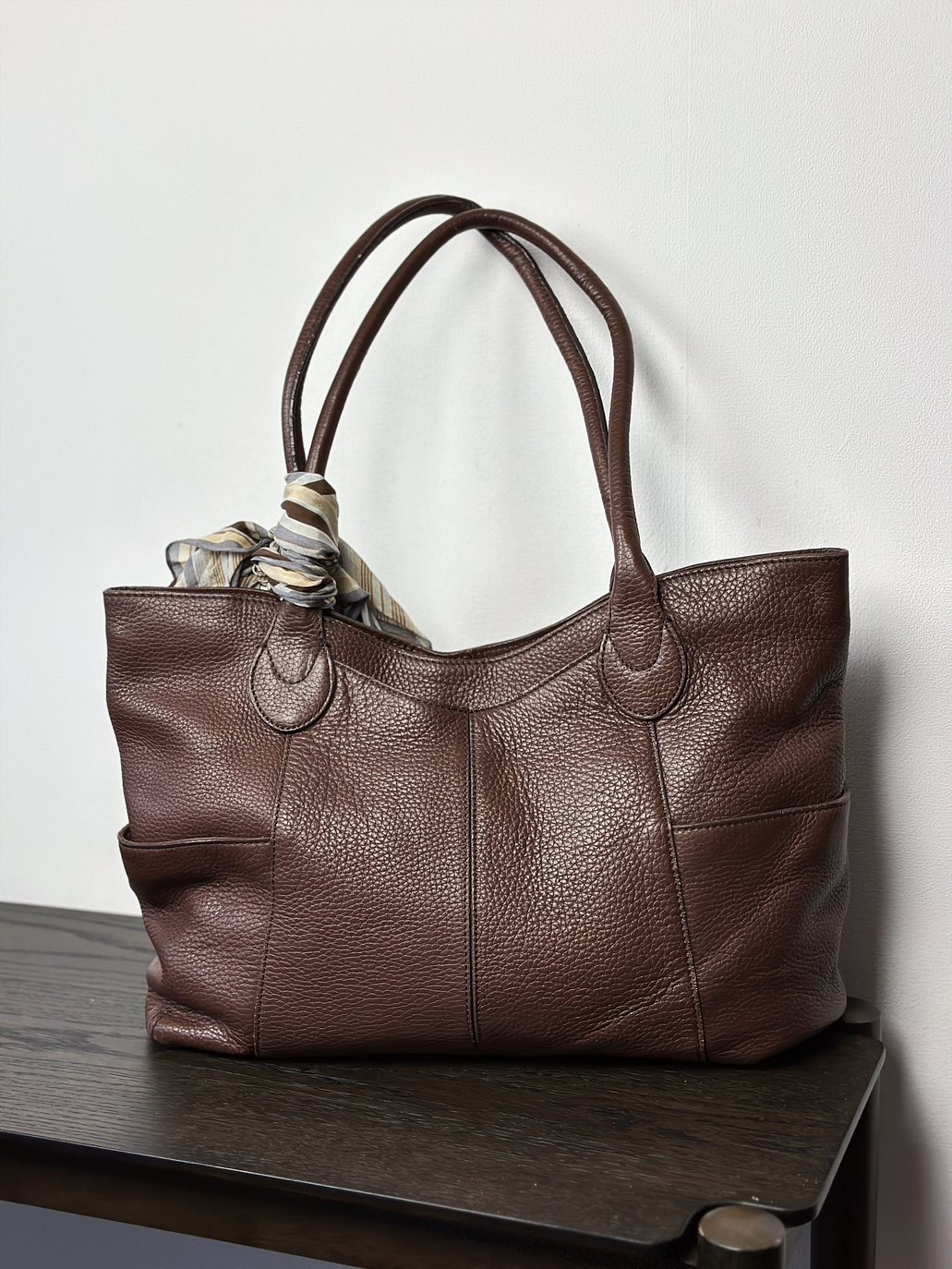 Bolso café de cuero 7