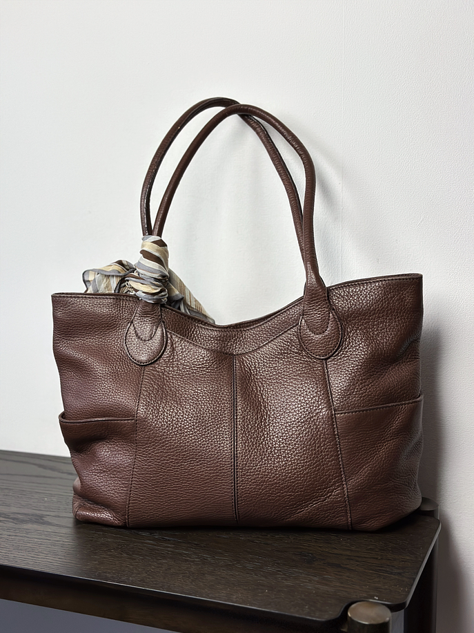 Bolso café de cuero 7