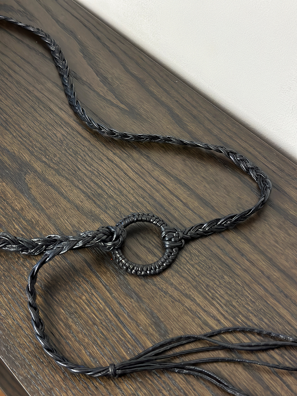 Cinturón trenzado negro  2