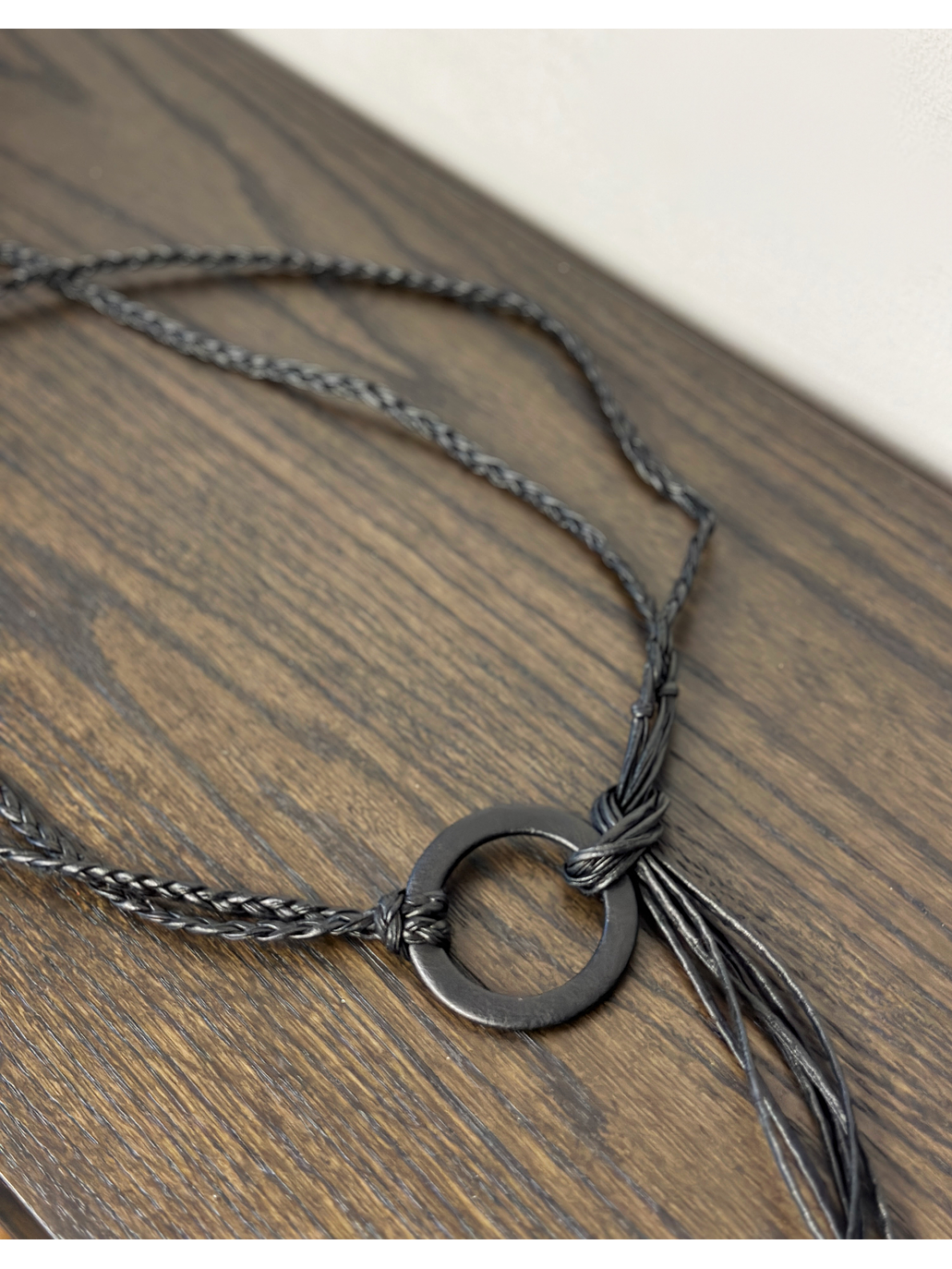 Cinturón trenzado negro 2  2