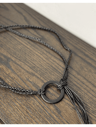 Cinturón trenzado negro 2 