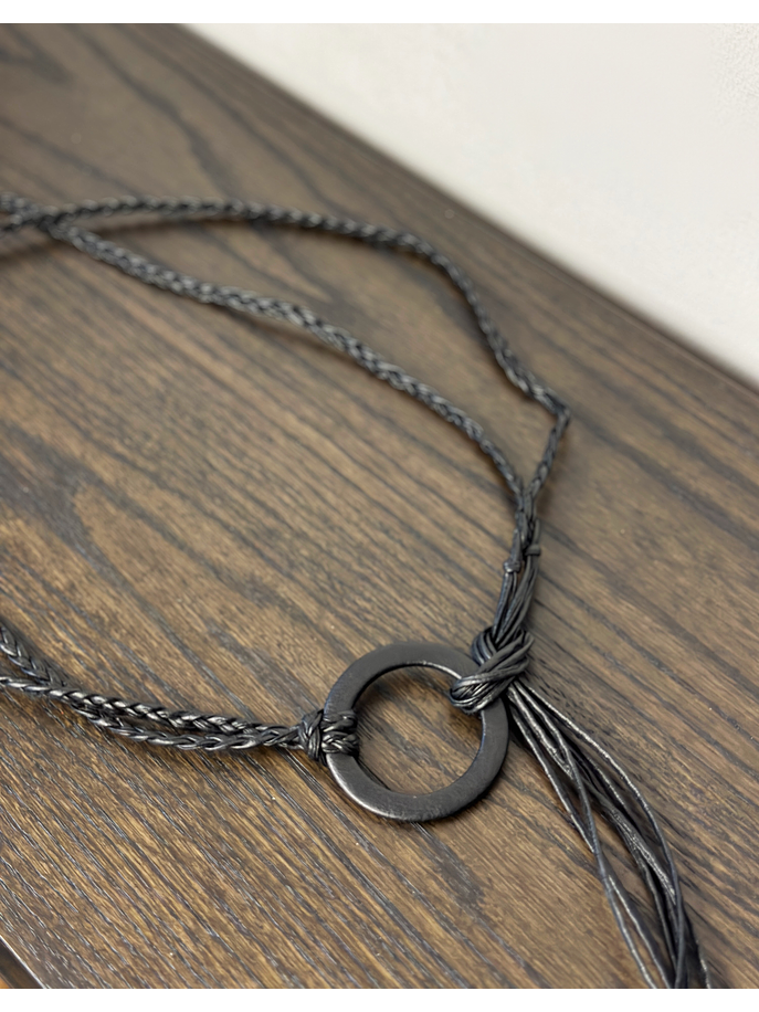 Cinturón trenzado negro 2  2