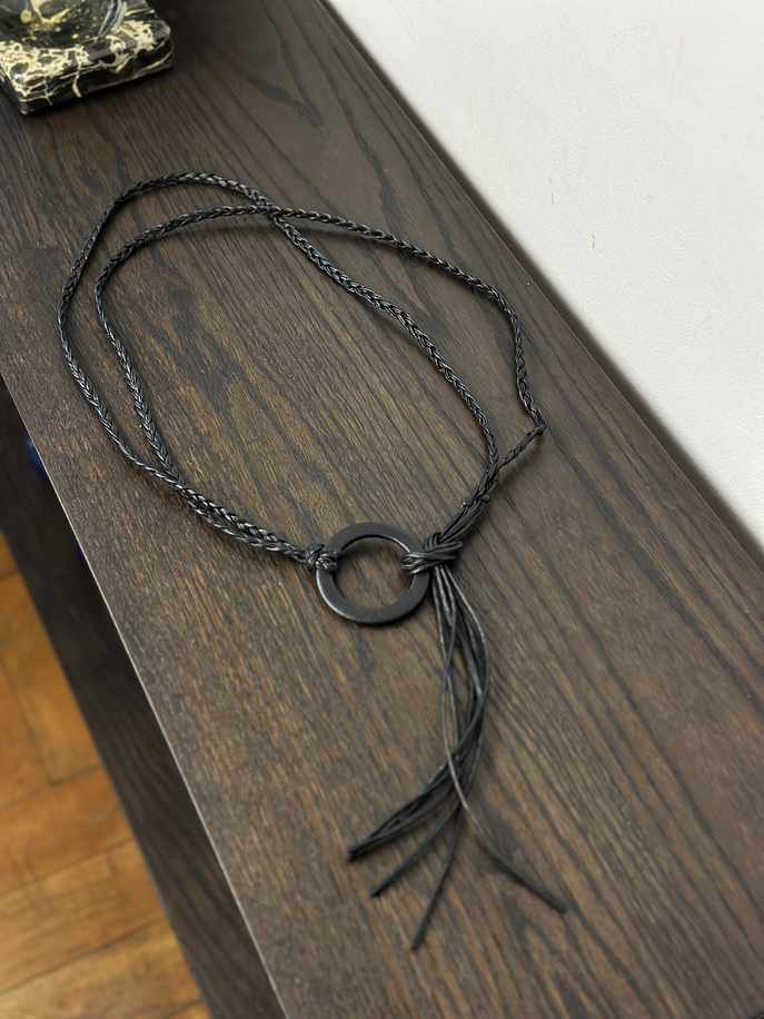 Cinturón trenzado negro 2  1