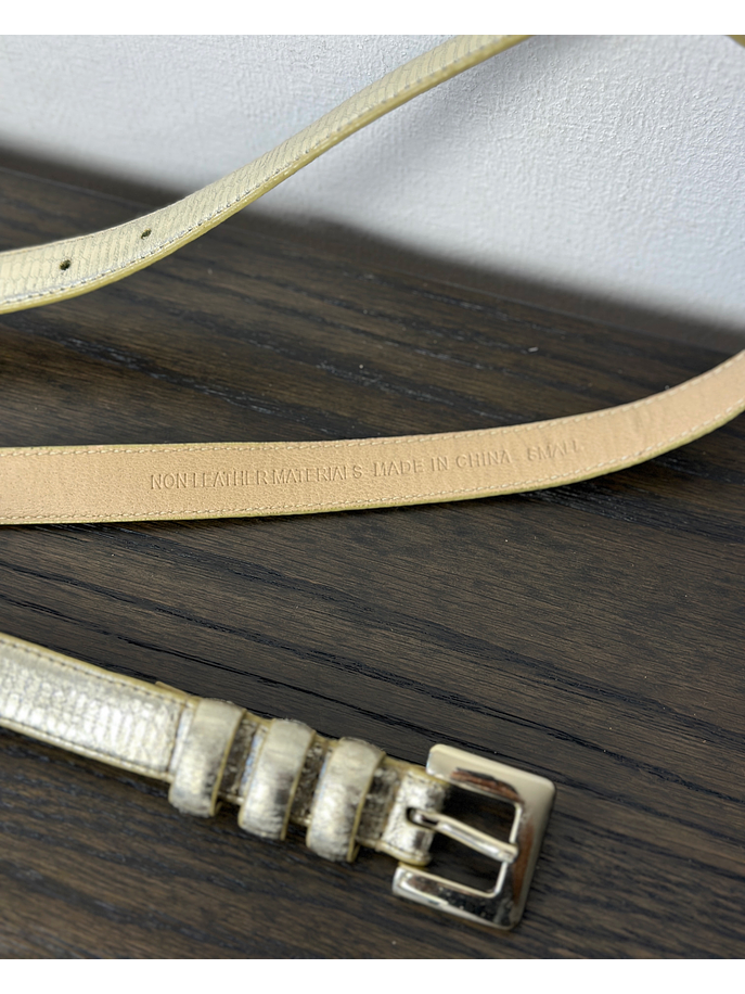 Cinturón metalizado textura piel 4