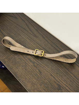 Cinturón beige cuero