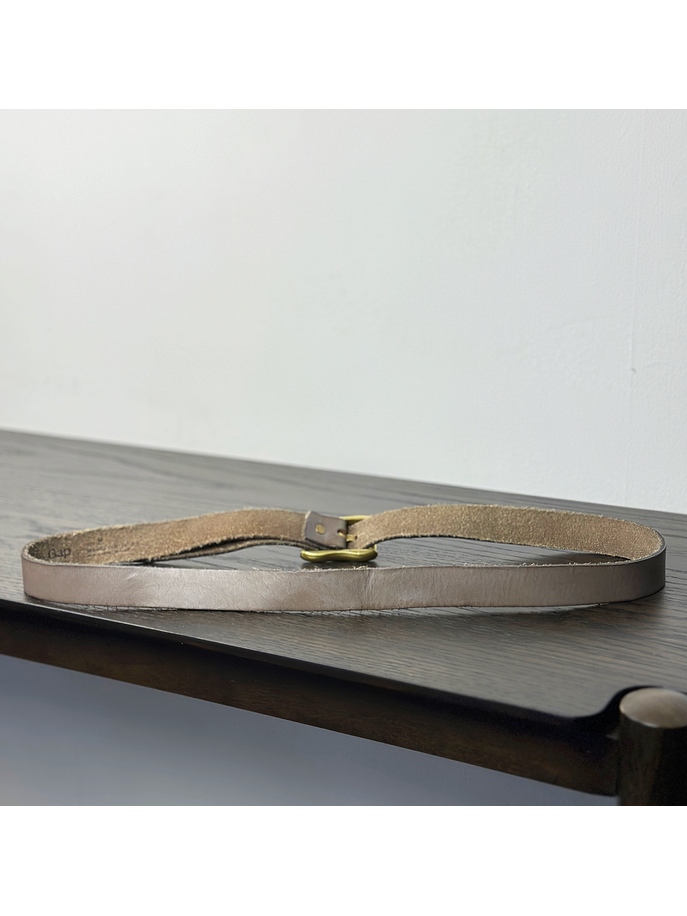 Cinturón beige cuero 5