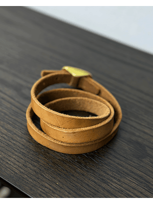 Cinturón de cuero camel